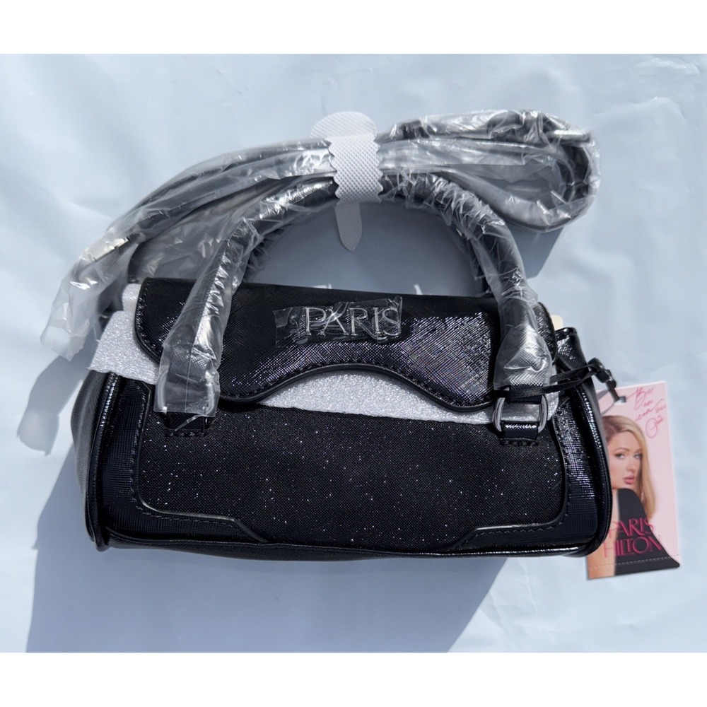 Paris Hilton Women's Mason Mini Tote with Crossbody Strap, Black‎